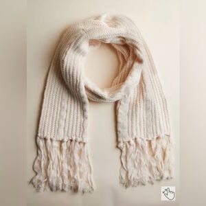 Torrid Cream Cable Knit Scarf and Mittens